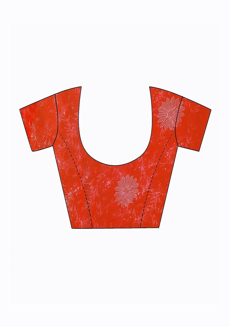 Beige Embroidered Georgette Saree Set (Set Of 2)