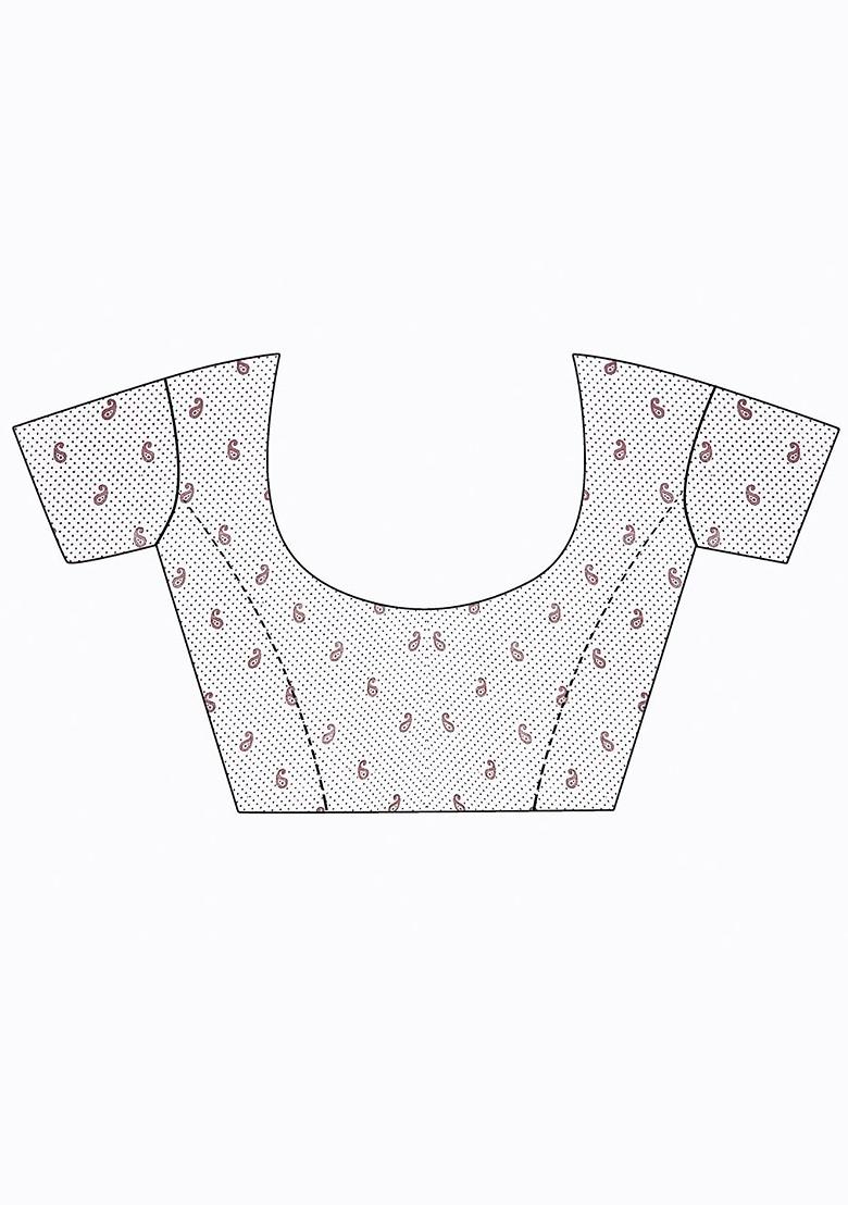 Maroon Embroidered Georgette Saree Set