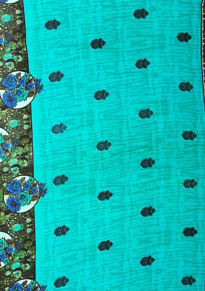 Maroon Embroidered Poly Blend Saree Set