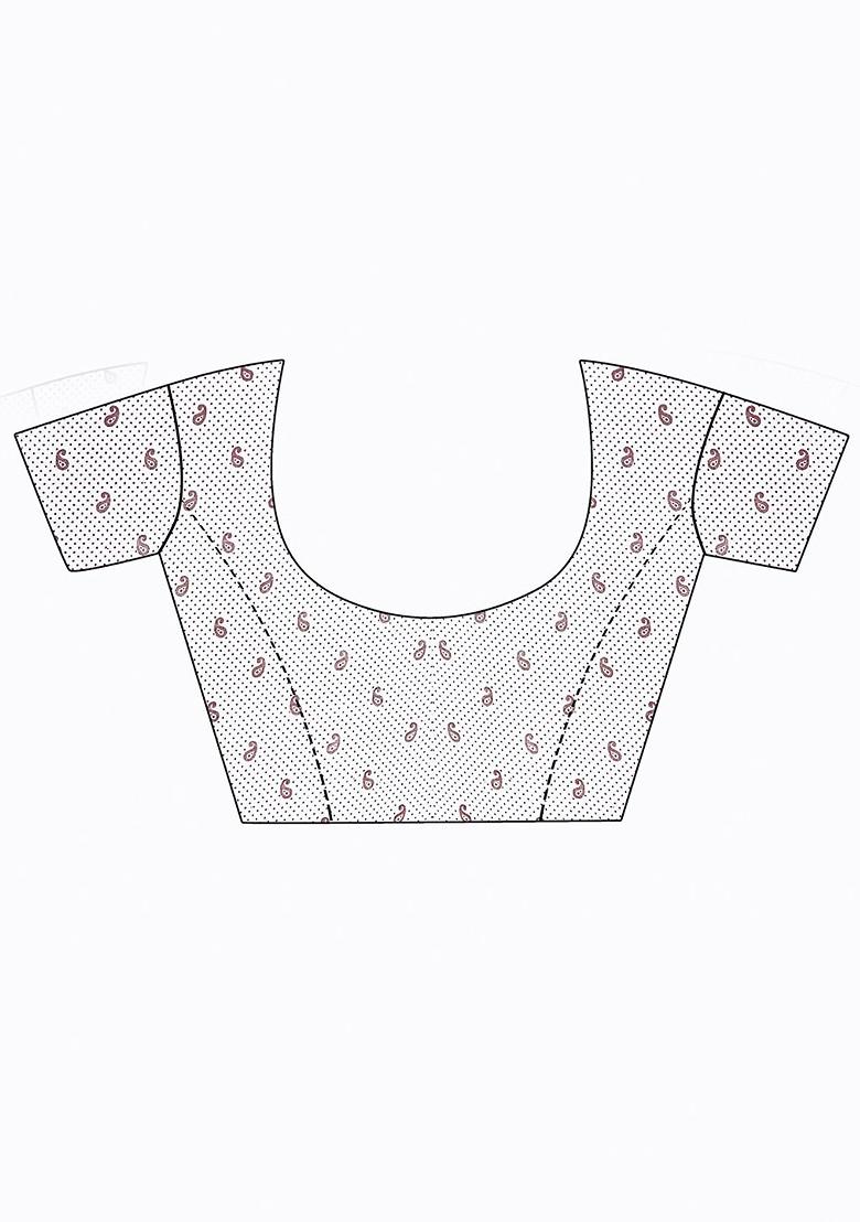 White Embroidered Georgette Saree Set