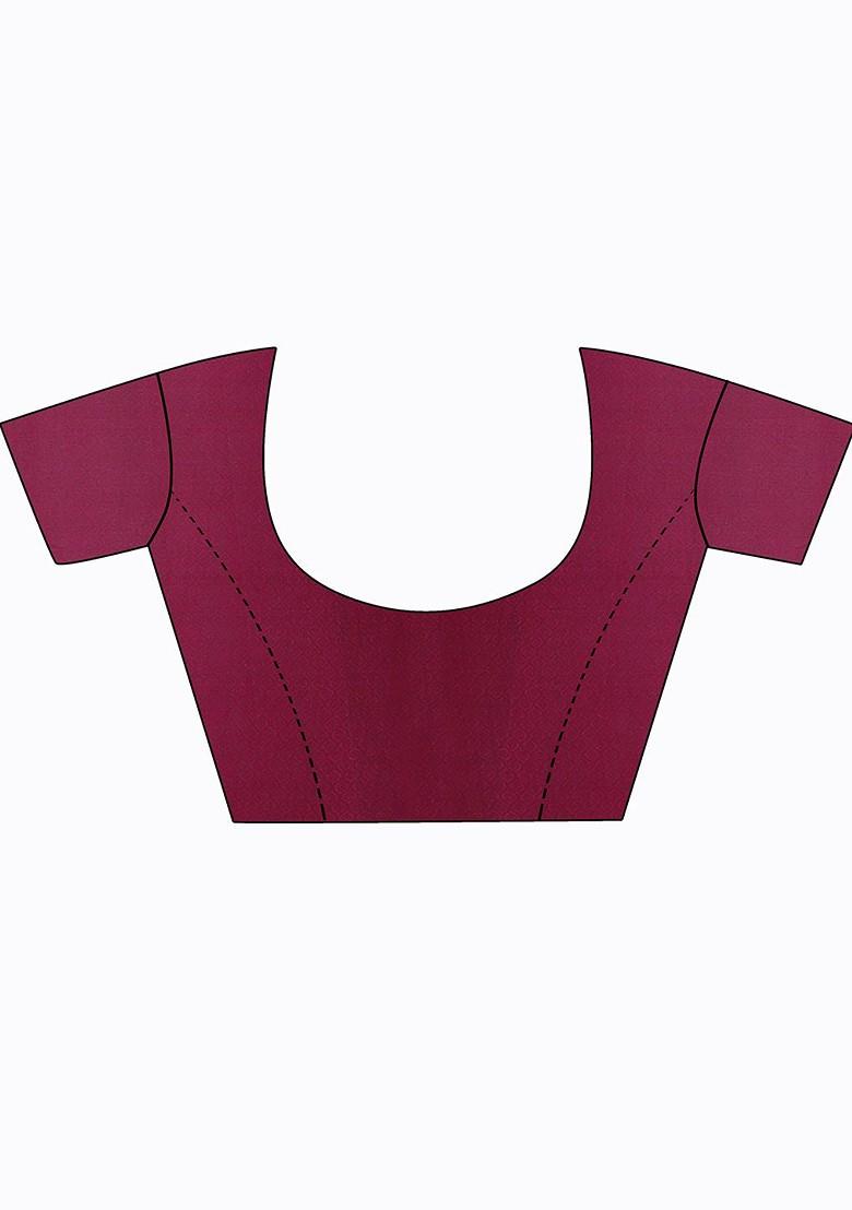 Brown Printed Georgette Saree Set (Set Of 2)