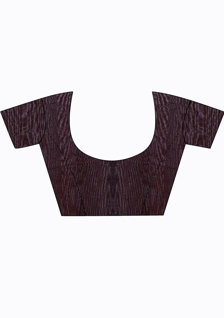 Black Printed Georgette Saree Set (Set Of 2)