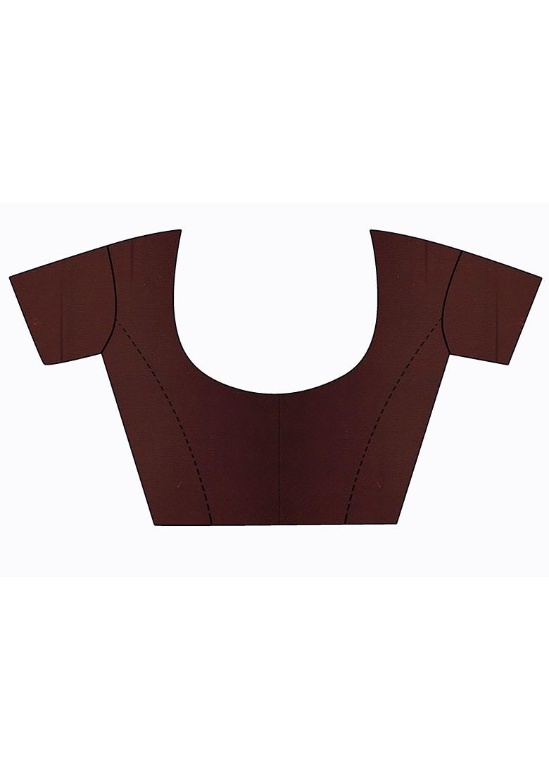 Yellow Floral Poly Blend Saree Set (Set Of 2)