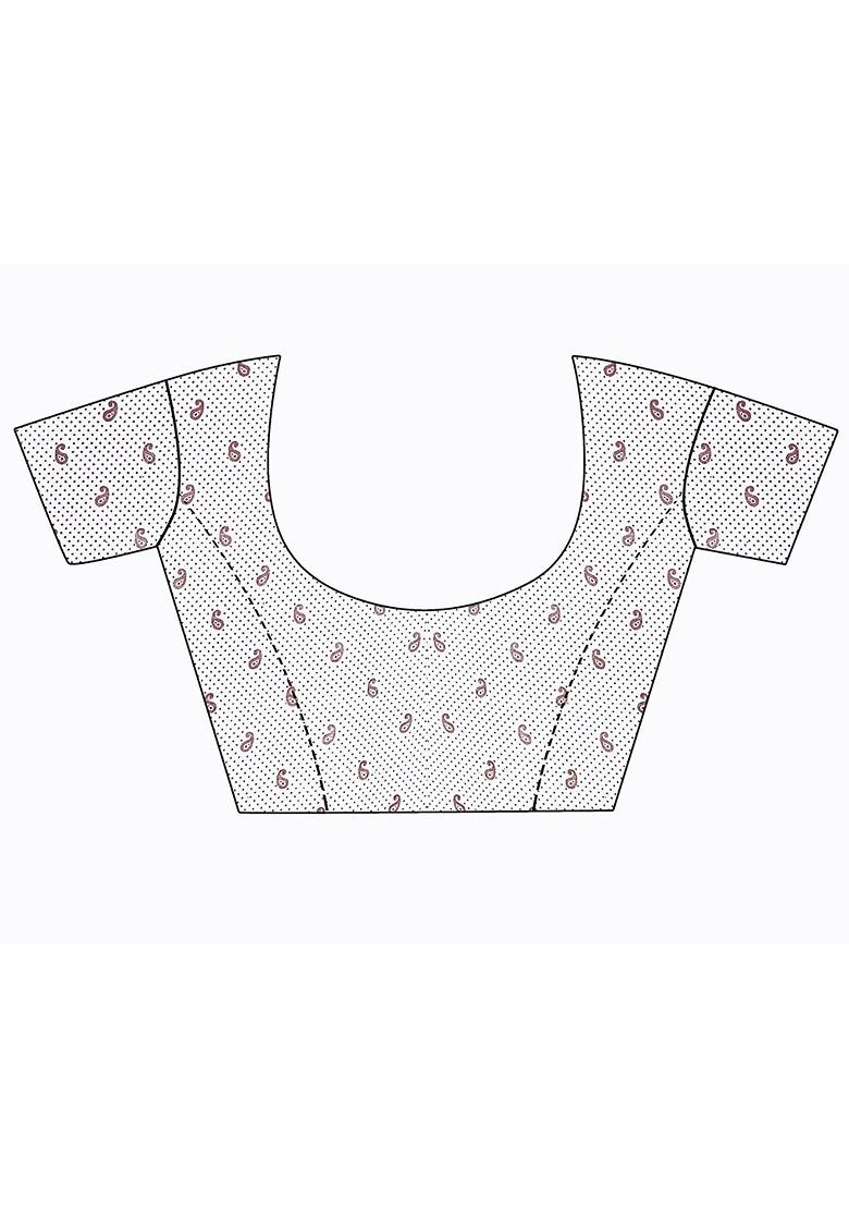 White Embroidered Georgette Saree Set (Set Of 2)