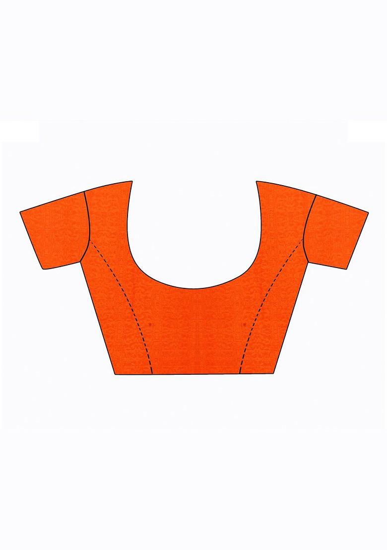 Maroon Embroidered Poly Blend Saree Set