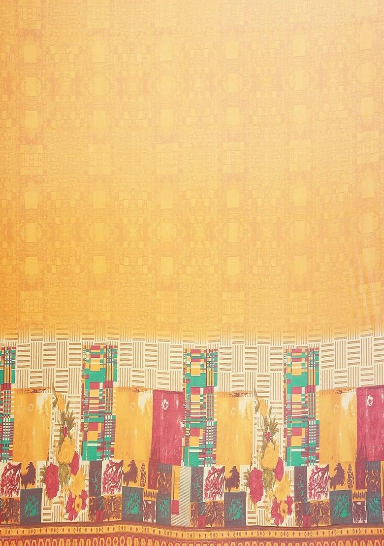 White Embroidered Georgette Saree Set