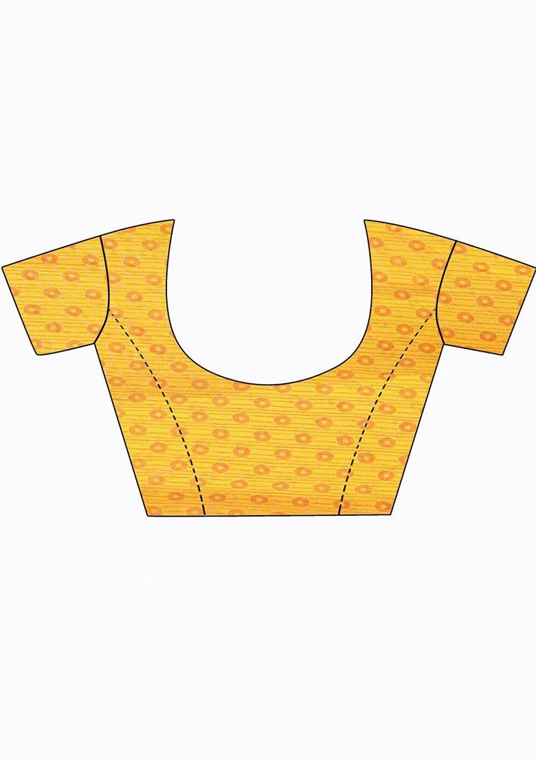 White Floral Georgette Saree Set (Set Of 2)