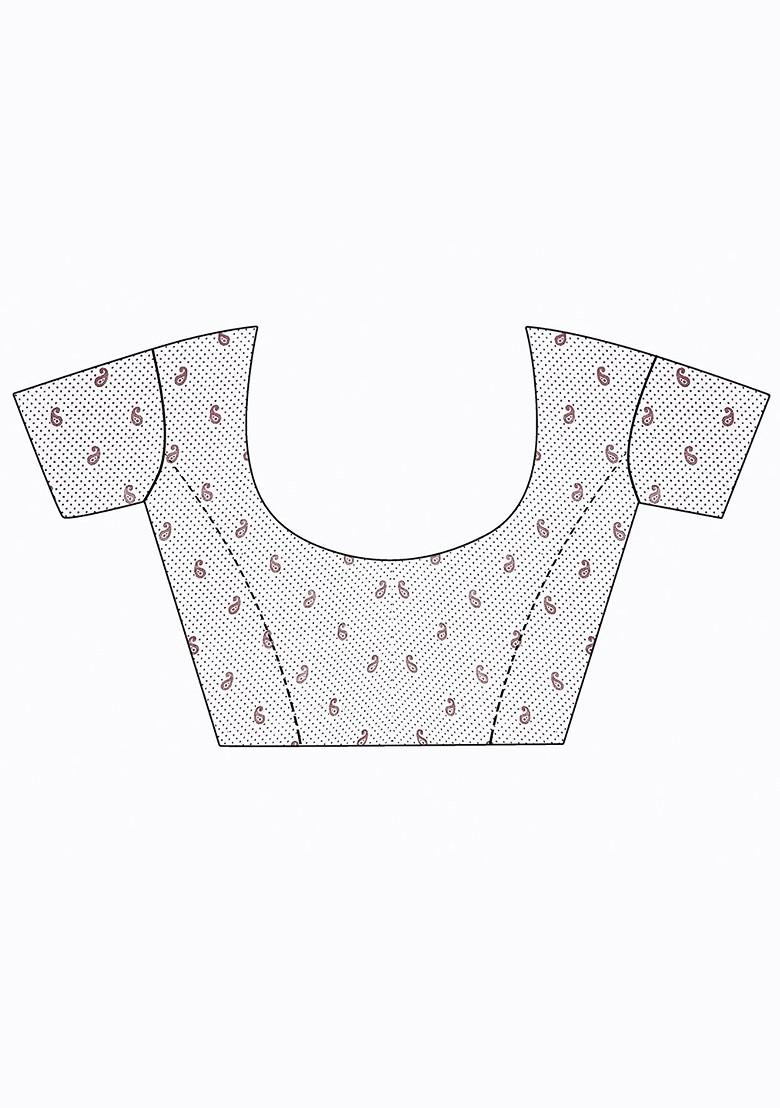 White Floral Georgette Saree Set (Set Of 2)