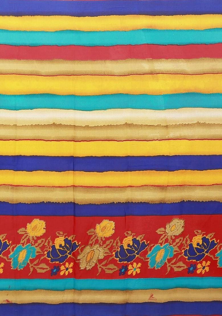 Red Printed Georgette Saree Set (Set Of 2)