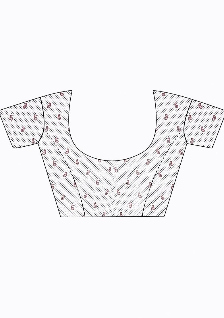 White Floral Georgette Saree Set