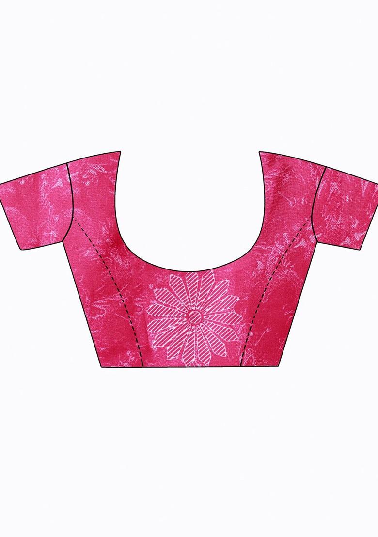 Turquoise Blue Embroidered Georgette Saree Set (Set Of 2)