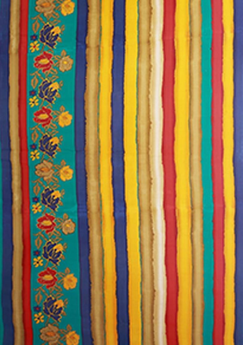 Navy Blue Embroidered Georgette Saree Set