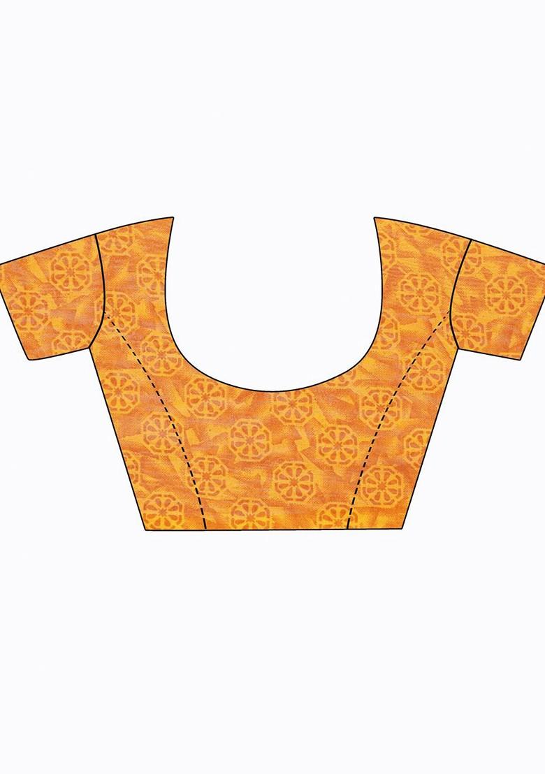 Yellow Embroidered Georgette Saree Set