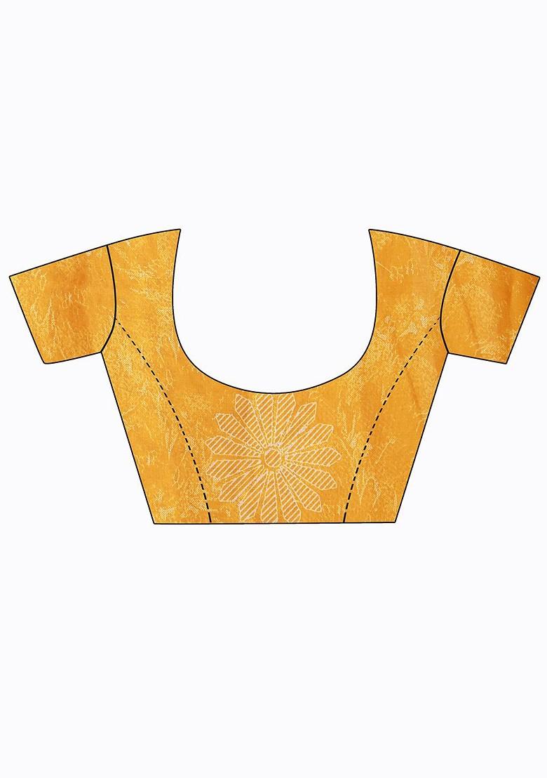 Magenta Printed Georgette Saree Set (Set Of 2)