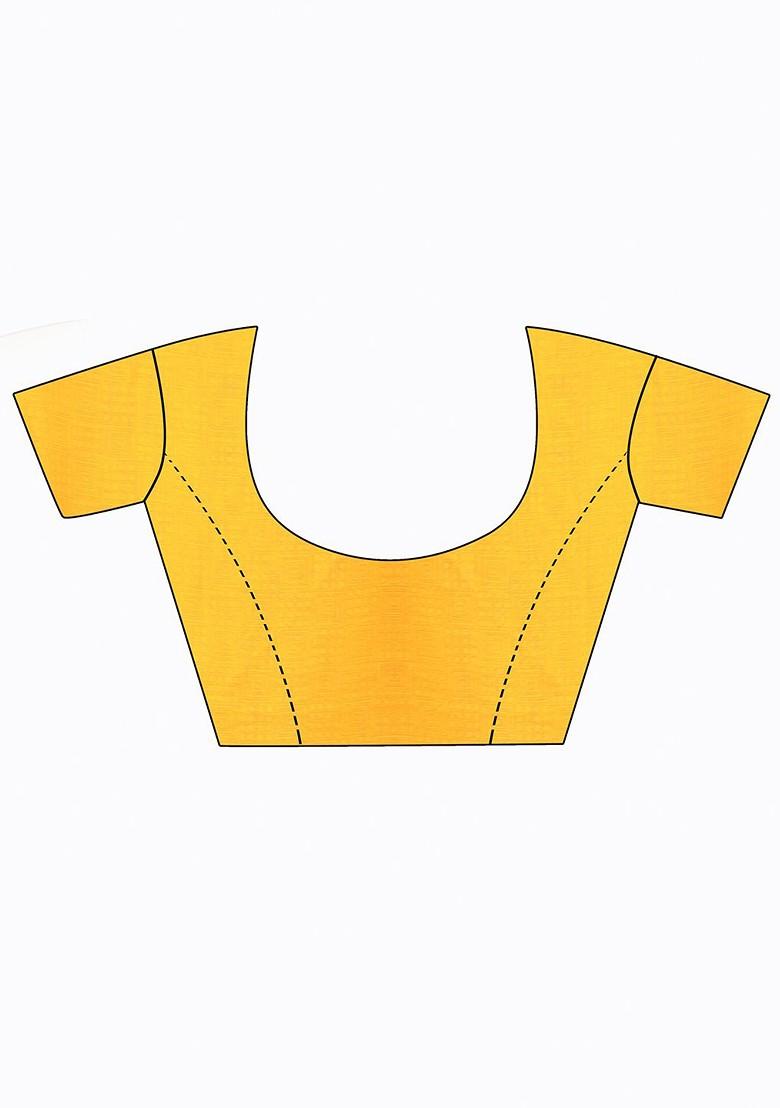 Yellow Embroidered Georgette Saree Set