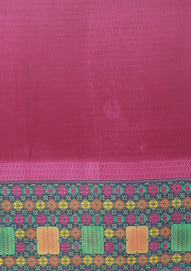 Yellow Embroidered Georgette Saree Set