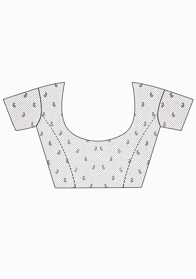 White Floral Georgette Saree Set (Set Of 2)