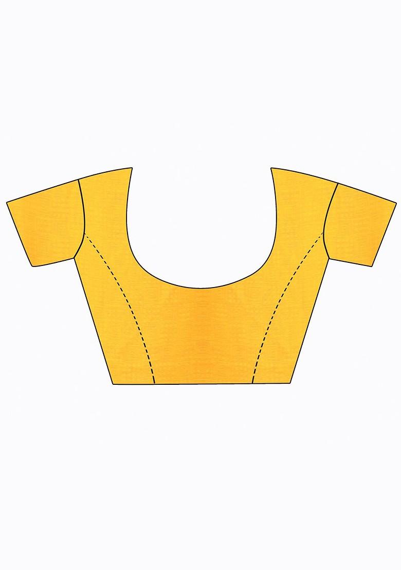 Yellow Embroidered Georgette Saree Set