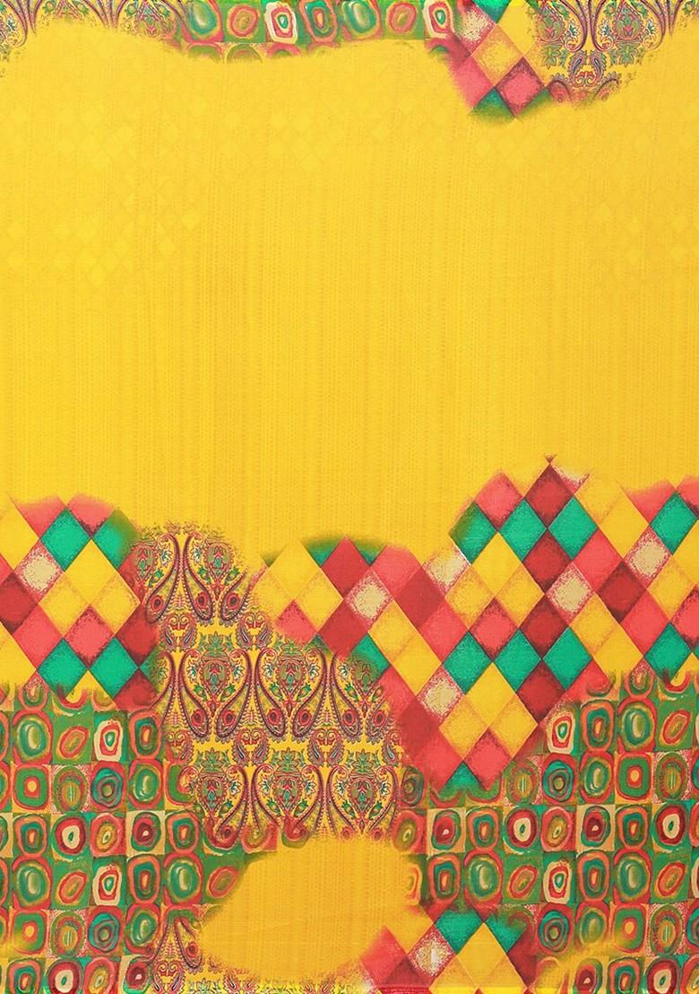 Pink Floral Georgette Saree Set (Set Of 2)