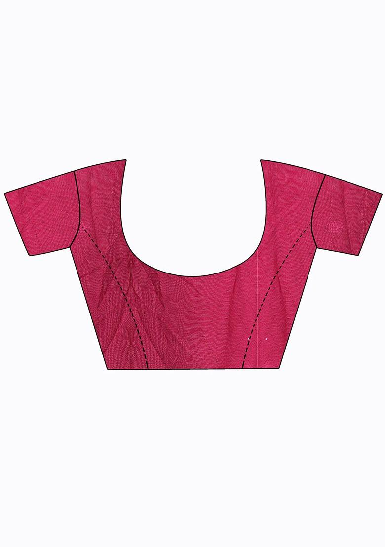 Maroon Floral Georgette Saree Set (Set Of 2)