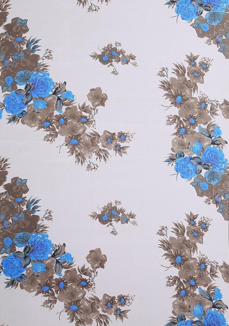 Yellow Floral Georgette Saree Set (Set Of 2)