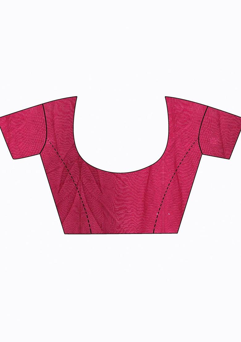 Maroon Embroidered Georgette Saree Set