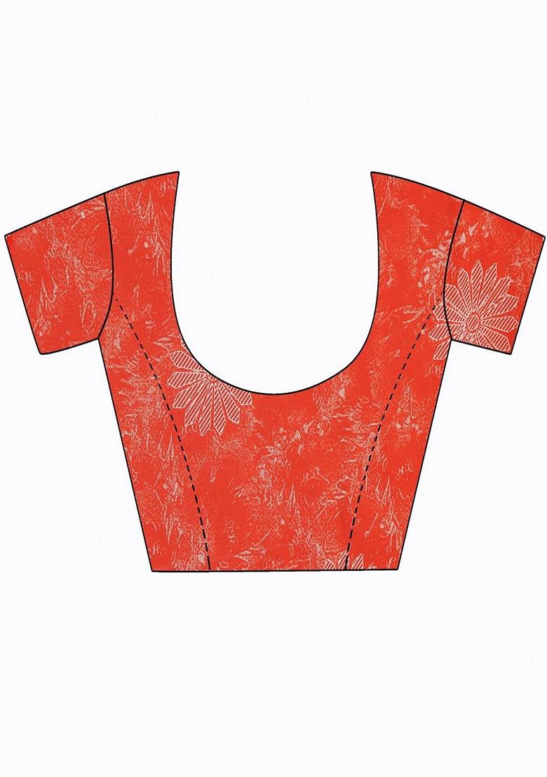 Magenta Embroidered Georgette Saree Set