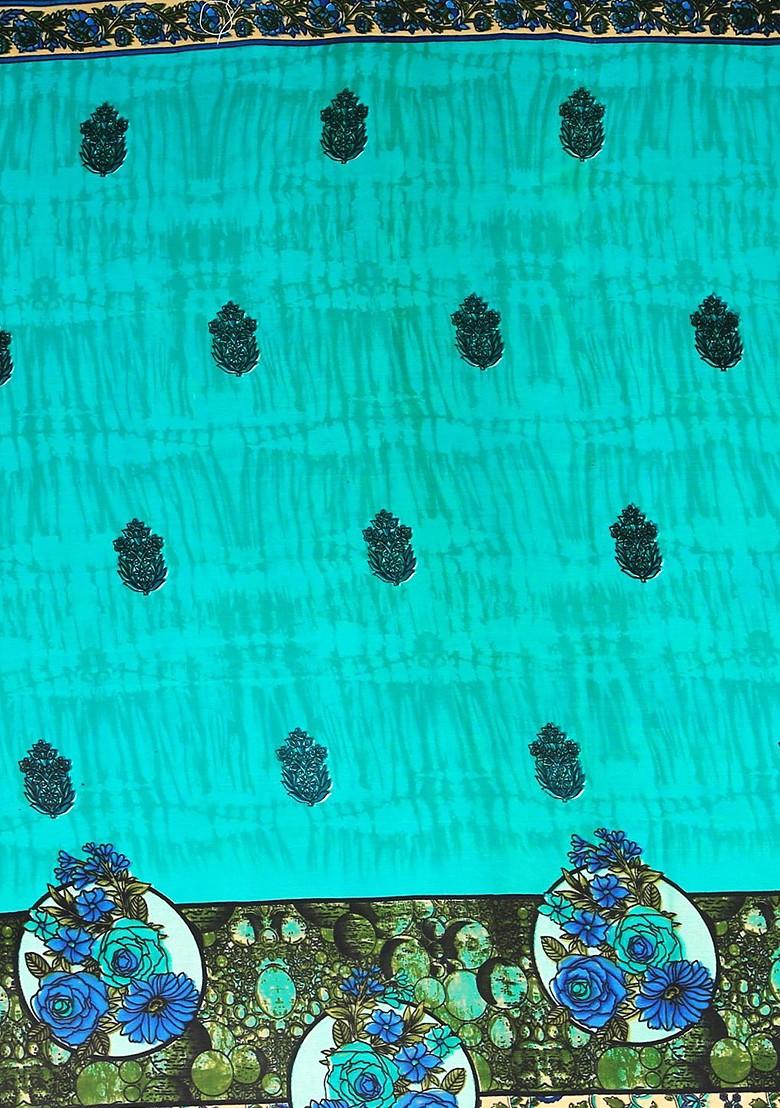 Yellow Embroidered Georgette Saree Set