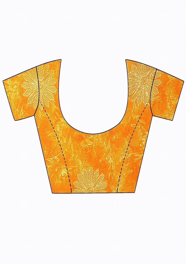 Maroon Embroidered Poly Blend Saree Set