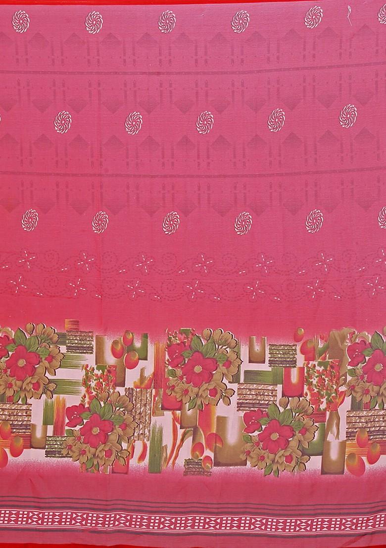 Yellow Embroidered Georgette Saree Set (Set Of 2)