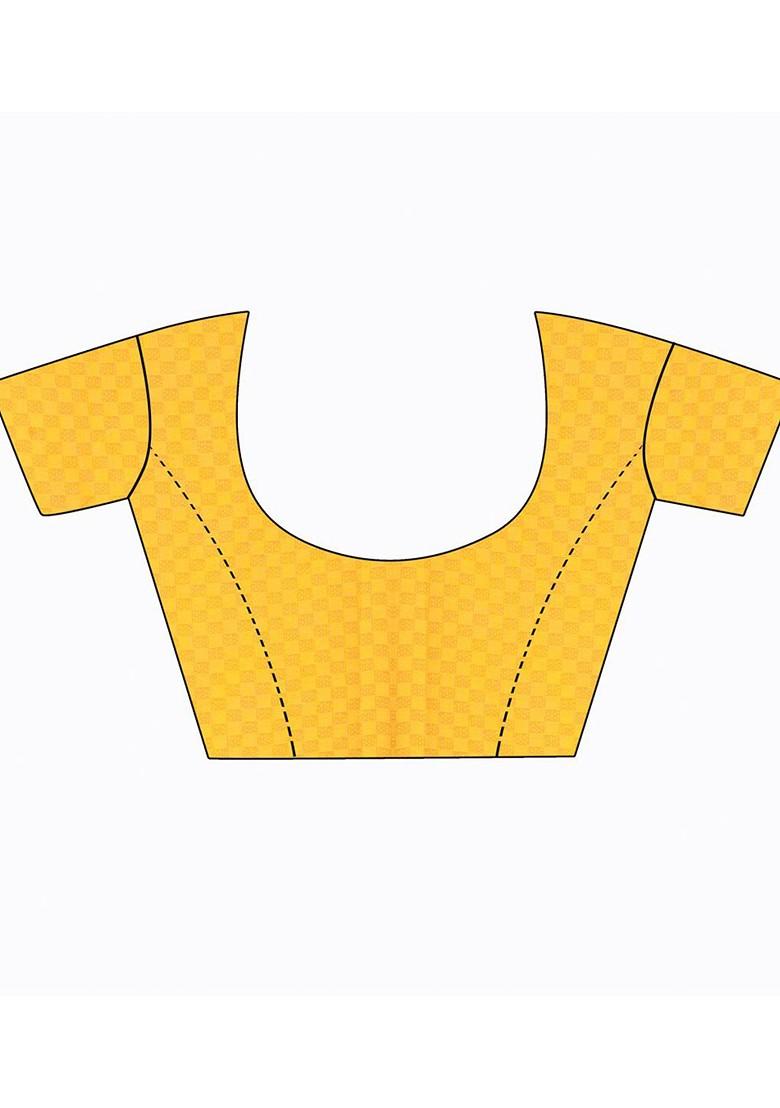 Yellow Embroidered Georgette Saree Set