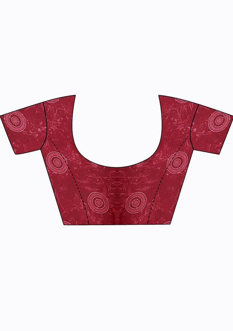 Blue Embroidered Georgette Saree Set (Set Of 2)