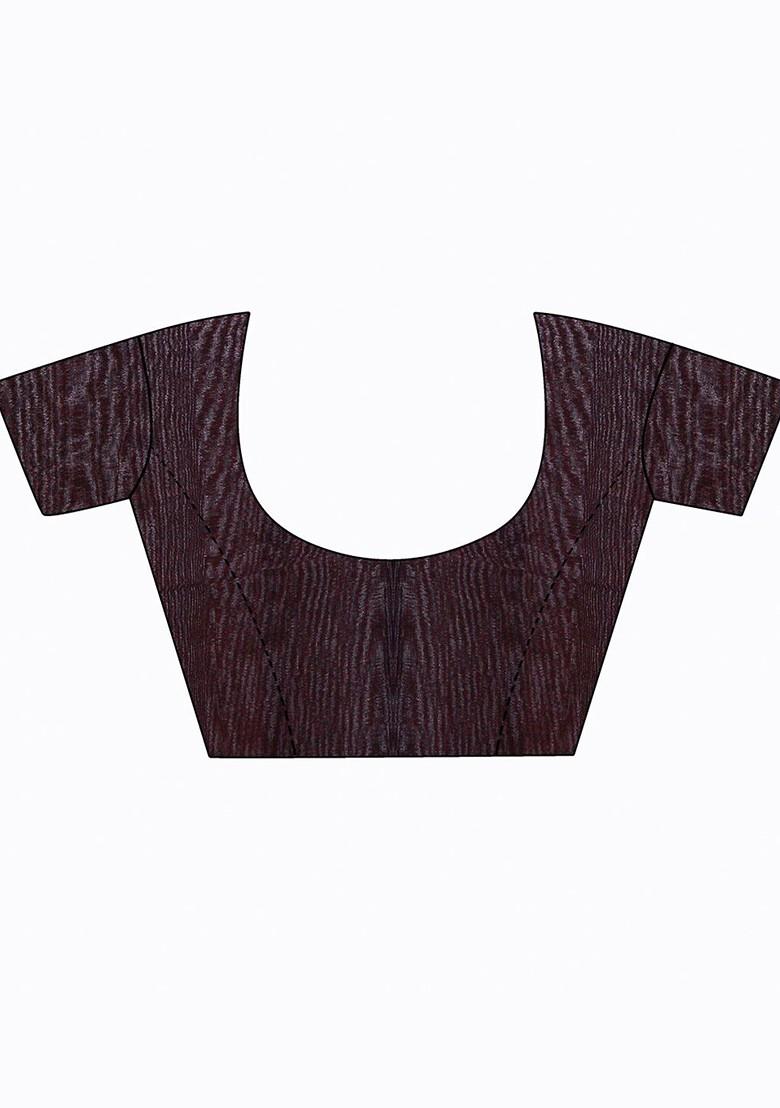 Magenta Printed Georgette Saree Set (Set Of 2)