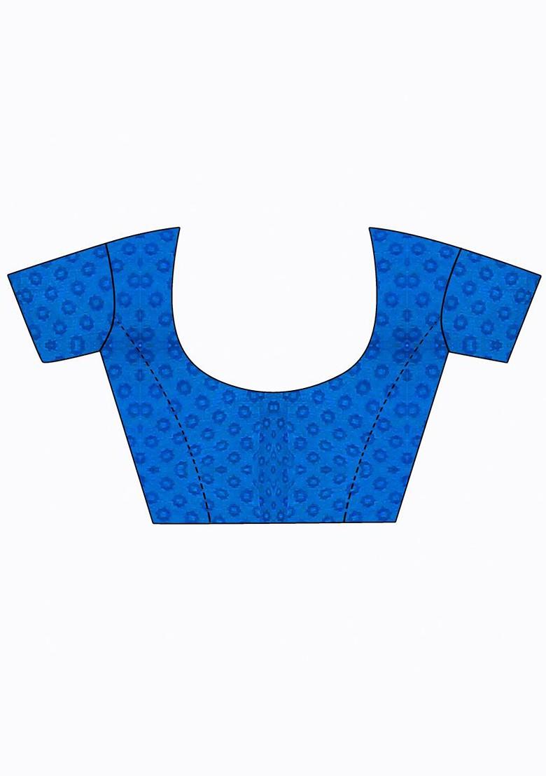 Magenta Printed Georgette Saree Set (Set Of 2)