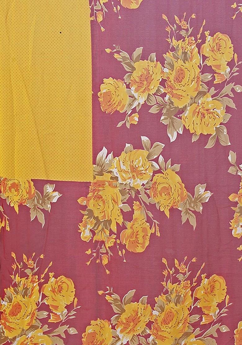 Brown Embroidered Georgette Saree Set