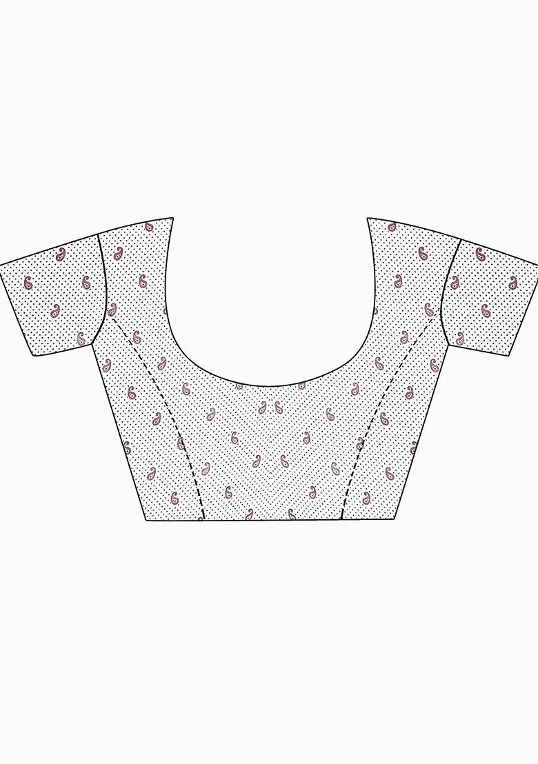 White Embroidered Georgette Saree Set