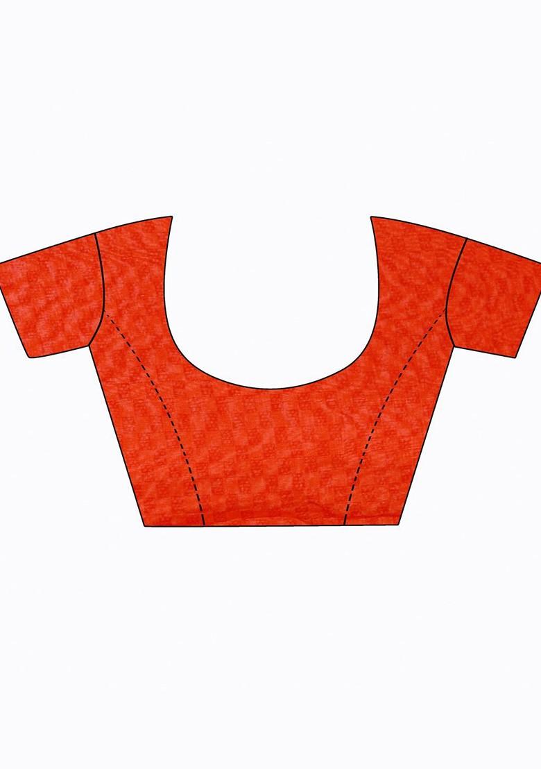 Magenta Floral Georgette Saree Set (Set Of 2)