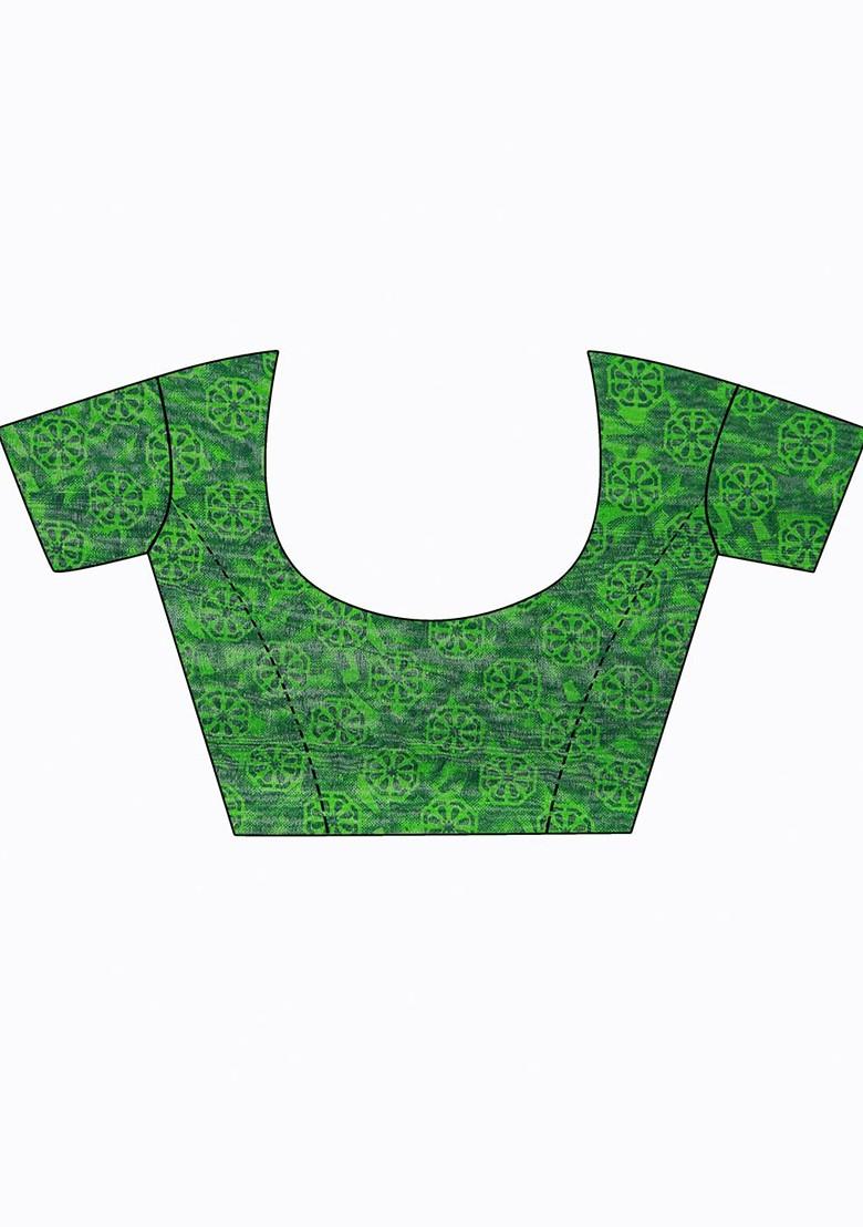 Red Embroidered Georgette Saree Set (Set Of 2)