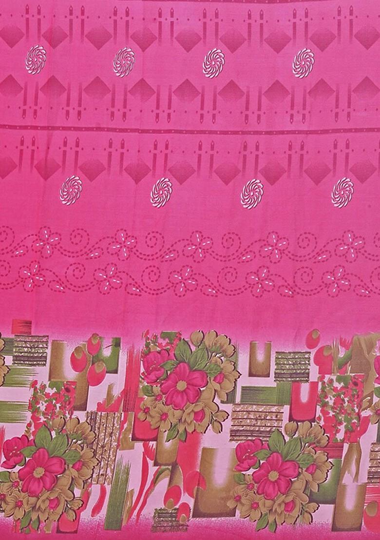 Brown Embroidered Georgette Saree Set