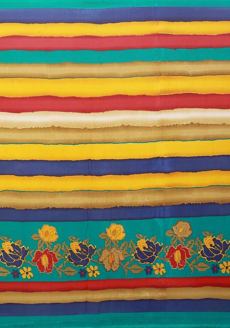 Multi Floral Georgette Saree Set (Set Of 2)