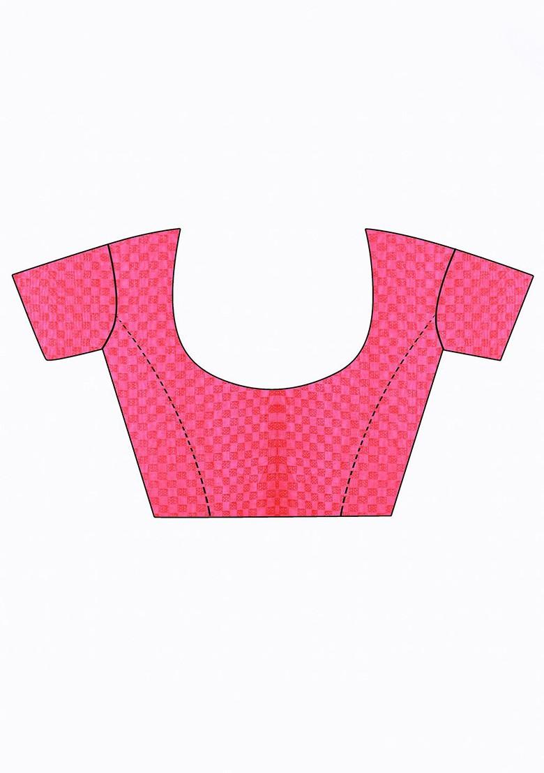 Magenta Floral Georgette Saree Set