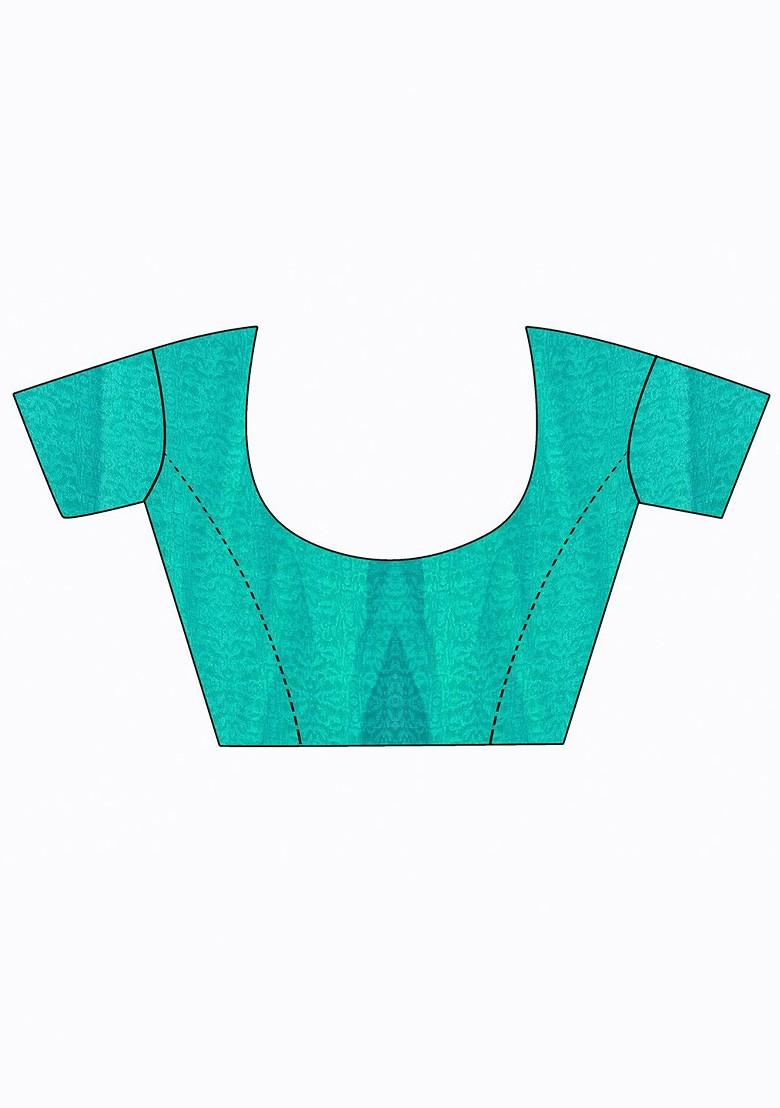 Green Embroidered Georgette Saree Set