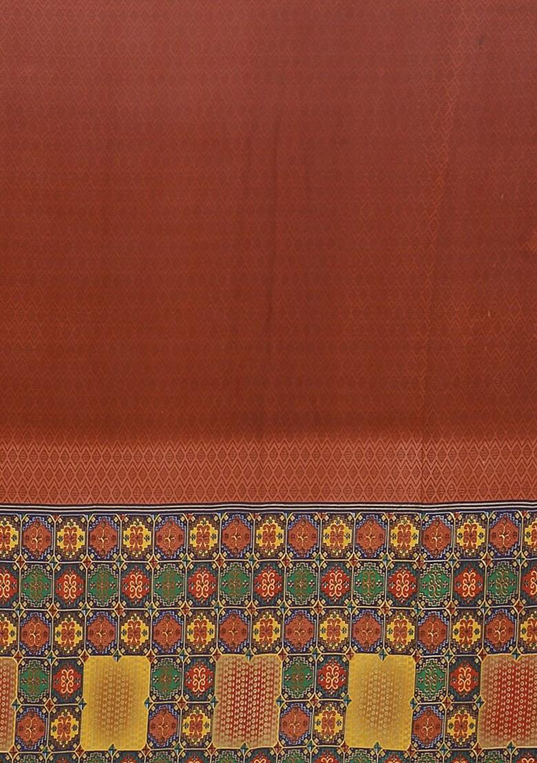 Yellow Embroidered Georgette Saree Set (Set Of 2)