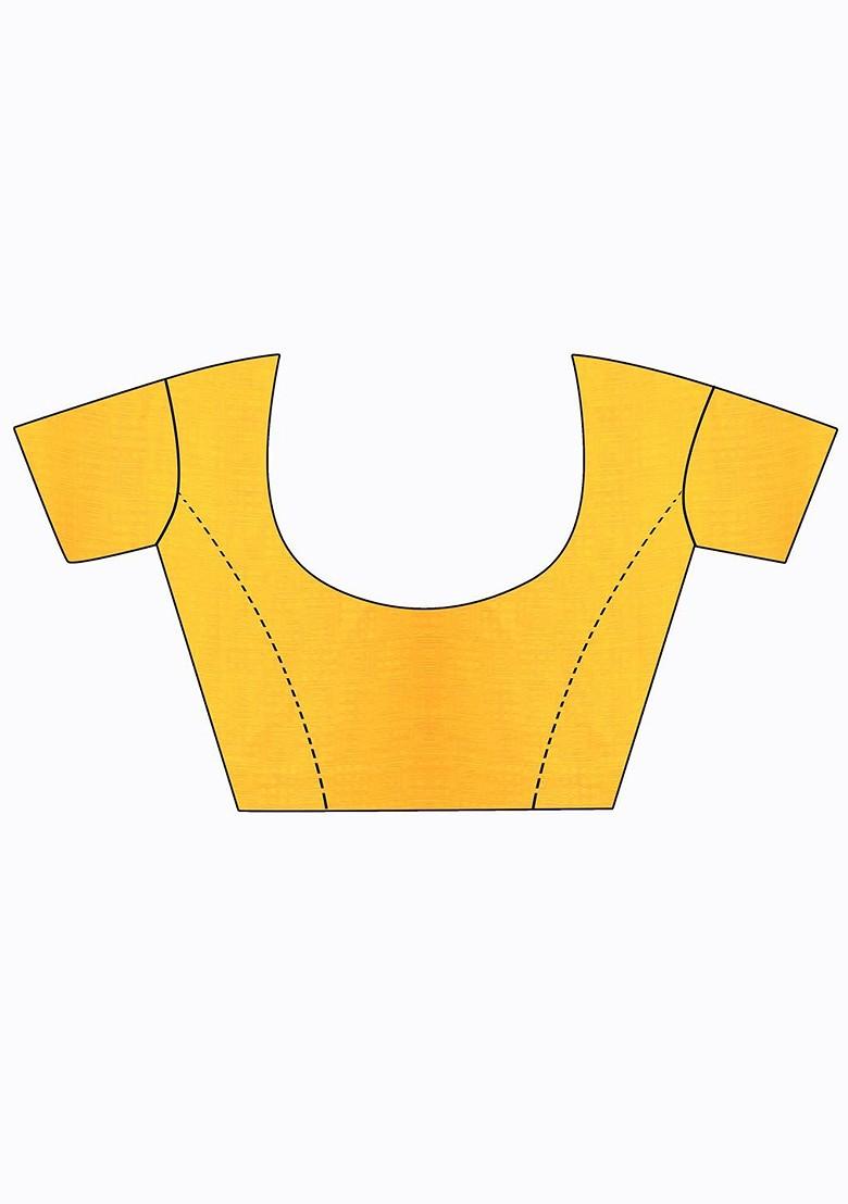 Brown Embroidered Georgette Saree Set (Set Of 2)