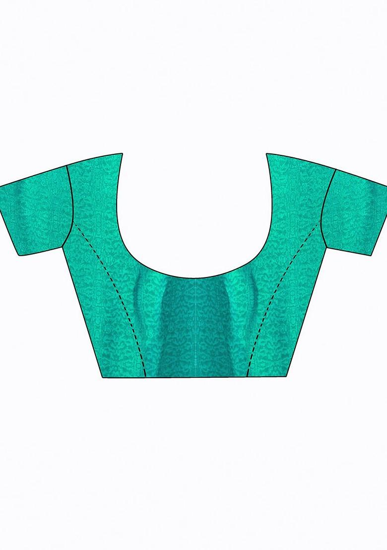 Magenta Embroidered Georgette Saree Set (Set Of 2)