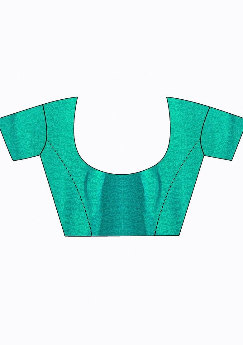 Yellow Embroidered Georgette Saree Set (Set Of 2)