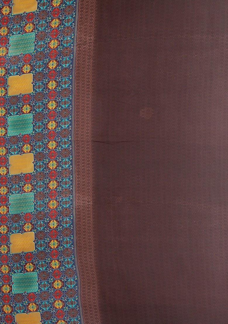 Red Floral Georgette Saree Set (Set Of 2)