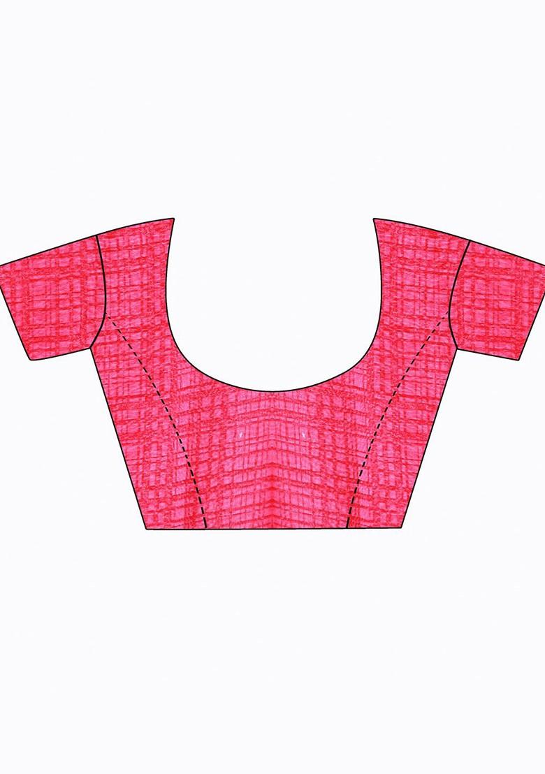 Magenta Embroidered Georgette Saree Set