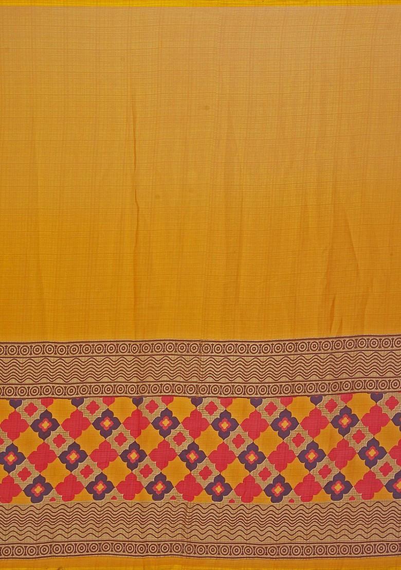 Magenta Floral Georgette Saree Set (Set Of 2)