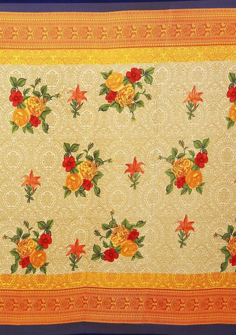 Green Embroidered Georgette Saree Set